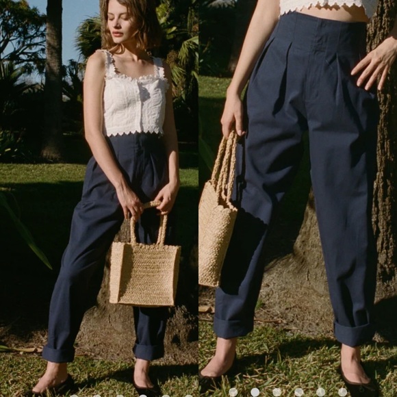 Doen Pants - DÔEN Louvre Pant in Adriatic blue